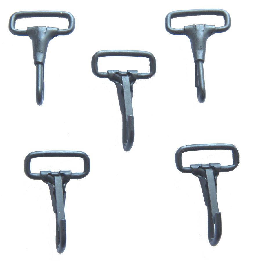5 x Military 1" sling clips Snap Hook Strap Rifle Gun Attachment Black
