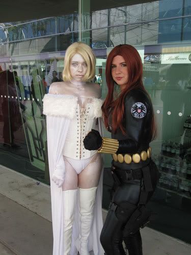 The only cosplayer brave enough to attempt Emma Frost's diamond form