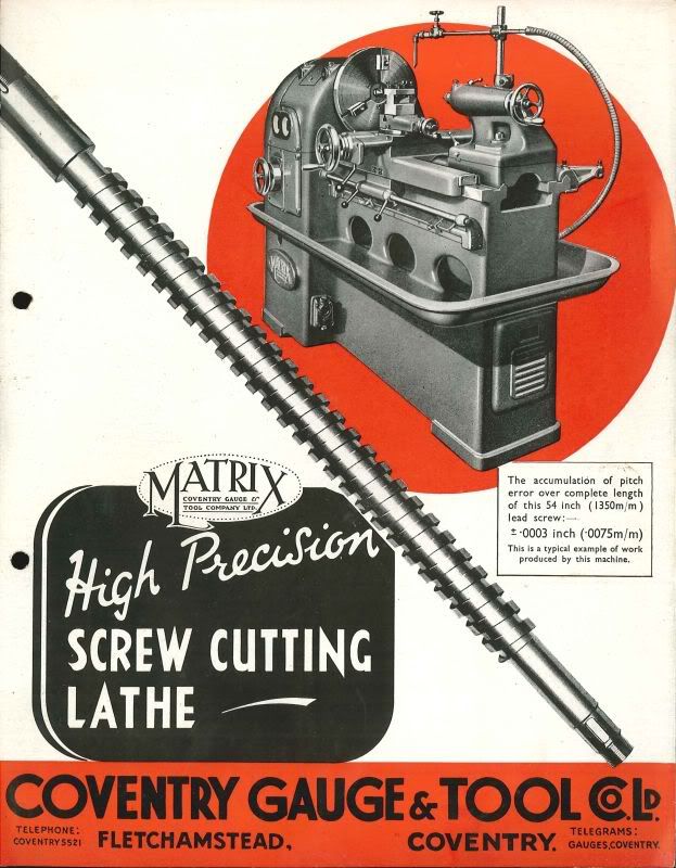 Matrix High Precision Screw Cutting Lathe