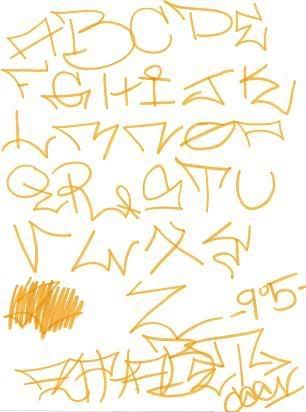 how to draw graffiti letters alphabet. Graffiti Alphabet - Graffiti