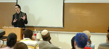 Marilyn Manson teaching a class