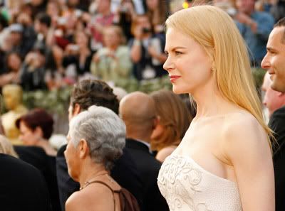 Nicole Kidman's profile on the Oscars red carpet