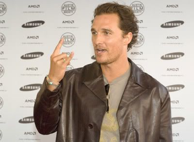 Matthew McConaughey at the Texas hall of fame awards