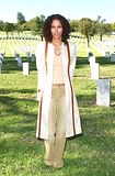 Halle Berry in a military cemetary