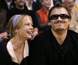 Heath Ledger and Michelle Williams at a Lakers Game