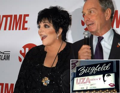 Liz Minelli and Mayor Bloomberg at the Liza with a Z DVD release party