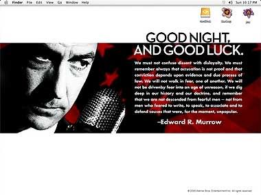 my new desktop: good night and good luck