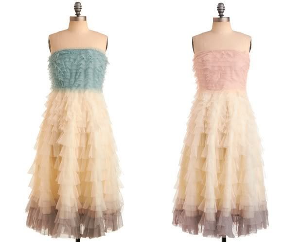 Swan Cloud Dresses in blue and pink How cute would they be with these