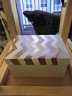 gold chevron box