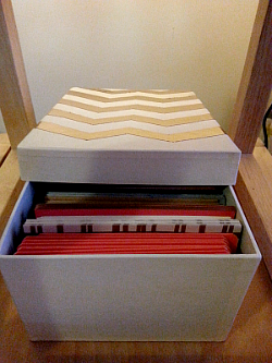 gold chevron box