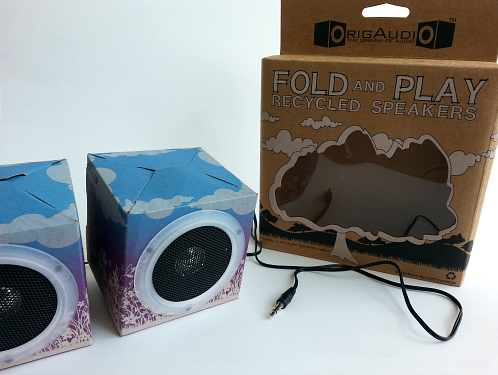 shark tank origaudio fold n play recycled speakers