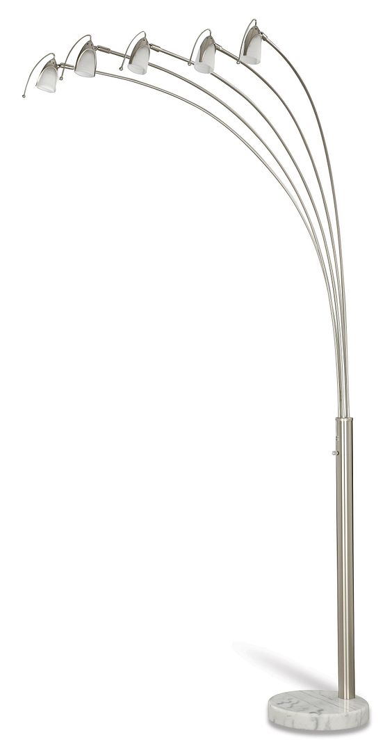 Chrome Finish Overhead Arc Sofa Floor Lamp with Dimmer Switch by