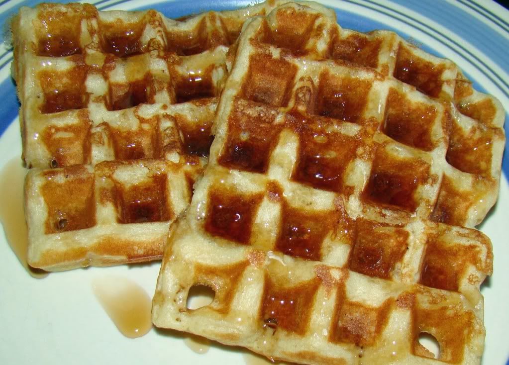 basic waffle recipe. Make sure you spray your waffle maker good! Oh and a tip I saw somewhere