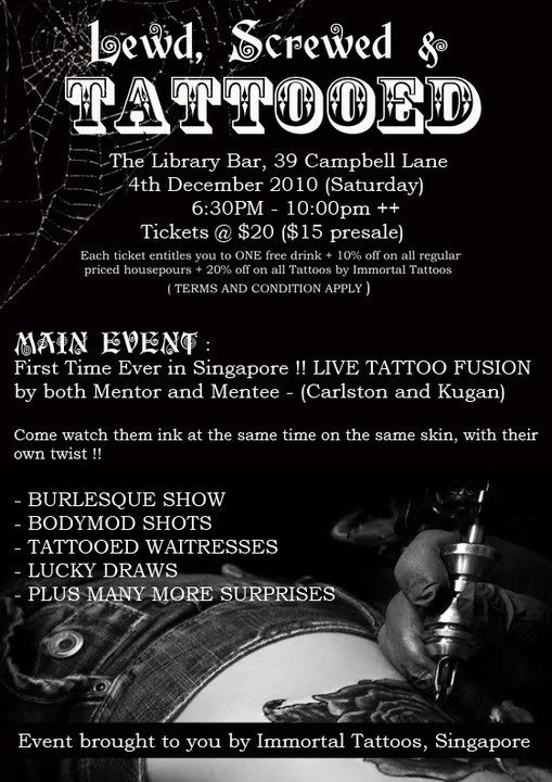 LIVE TATTOO FUSION : Come witness, Carlston (Acid Crue) and Kugan (Immortal 