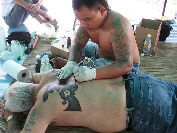 Borneo Design being done by Rotary Tattoo Machine