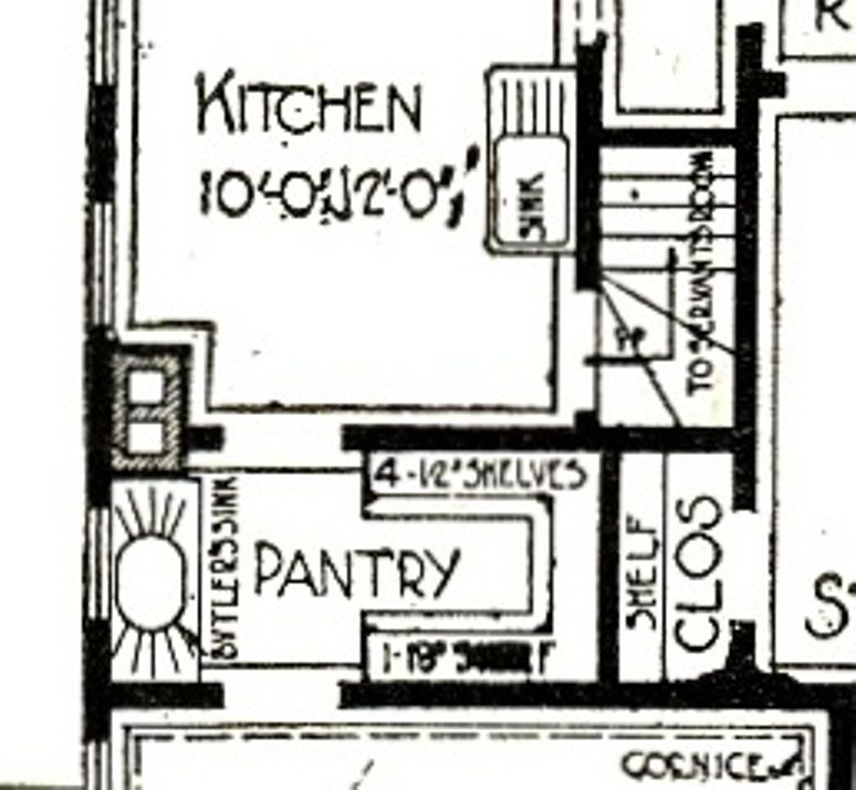And that tiny Butlers Pantry is right where it should be. 