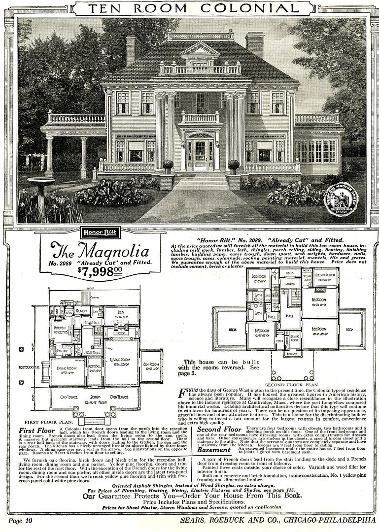The Magnolia was offered in the Sears Modern Homes catalog from 1918 to 1924, and yet three of the Sears Magnolias Ive encountered were built after 1922. 