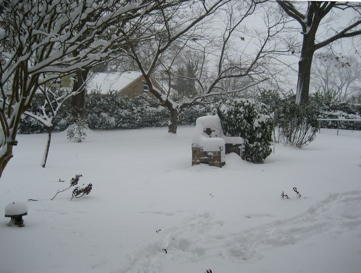 A view of the firepit, built by the homes original (and only) owner.