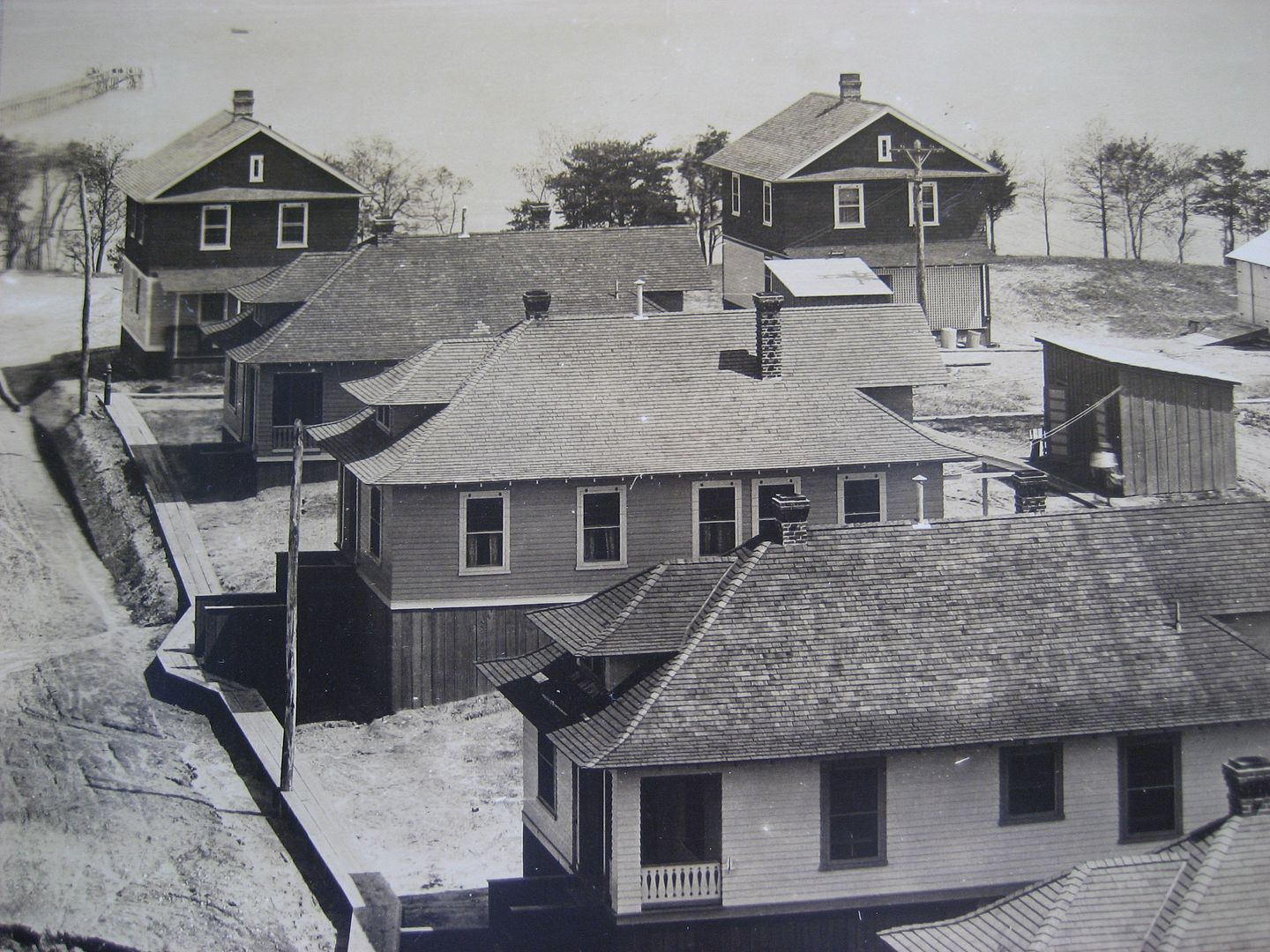 One of the little bungalows at Penniman, named The DuPont. This very model is what drew me into this story of Penniman. After Penniman closed, 18 of these houses were taken to Norfolk by barge.