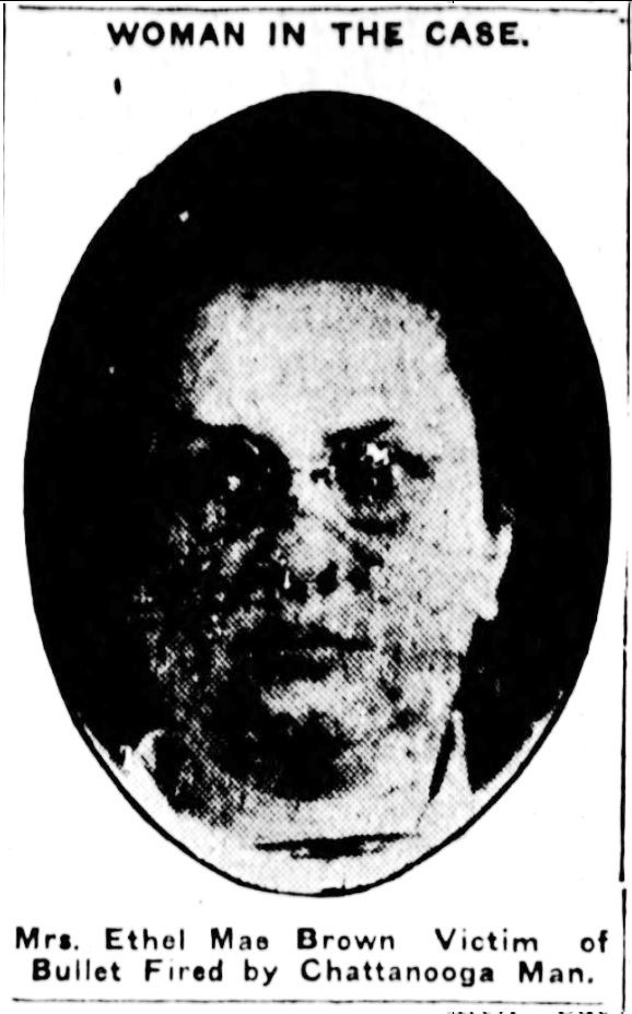 This is the lone photo of Mrs. Ethel Brown. It was published only in the Chattanooga News, and the accompanying article described her as a good-looking woman.