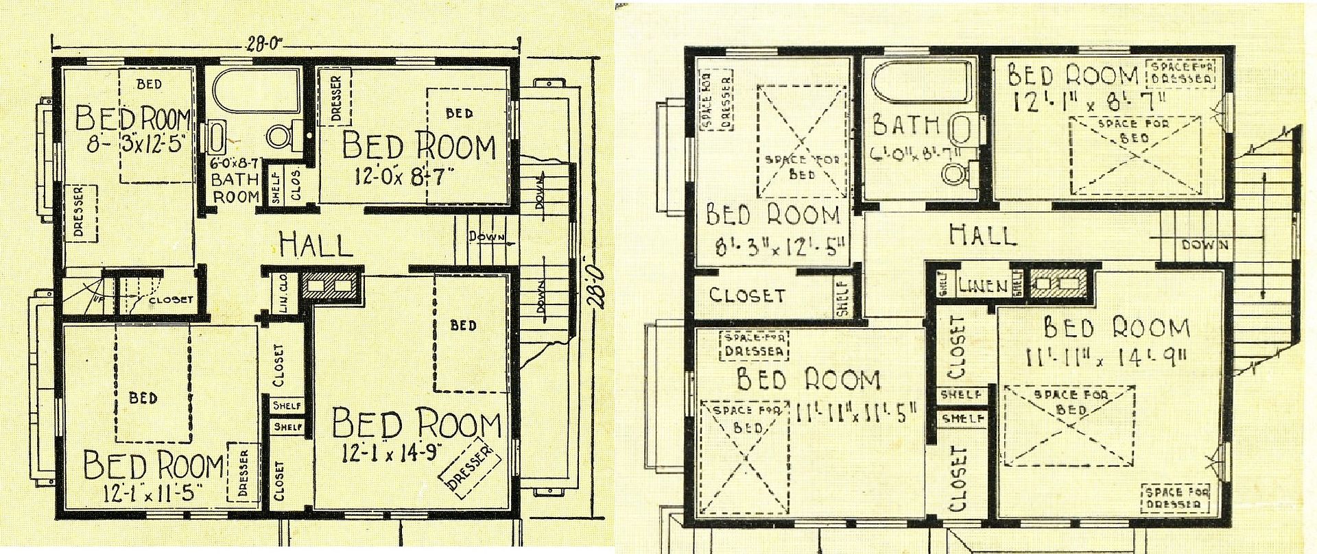 There are several differences on the second floor, too.
