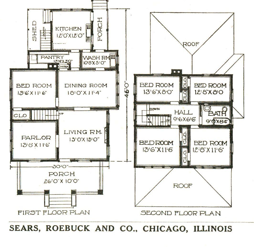 As you can see from these floor plans, it was an unusually spacious house. 