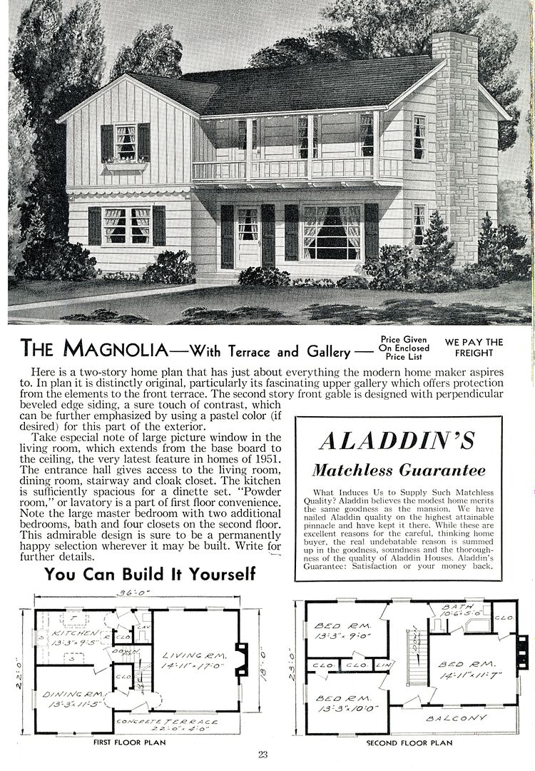 The Aladdin Magnolia, as seen in the 1953 catalog. 