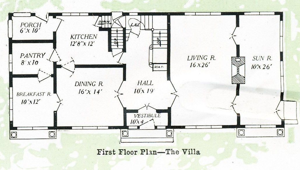 The floorplan (1919 catalog) has some significant differences. 