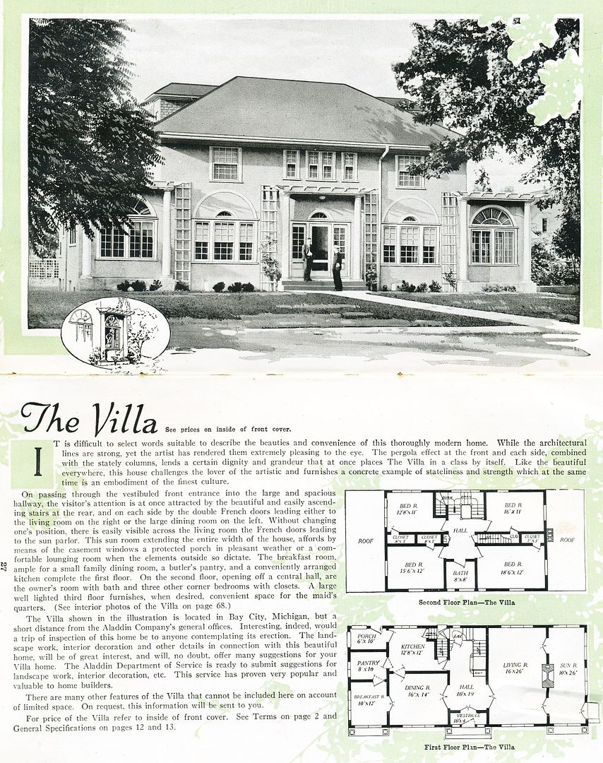 The Aladdin Villa was first offered in the 1916 catalog. 