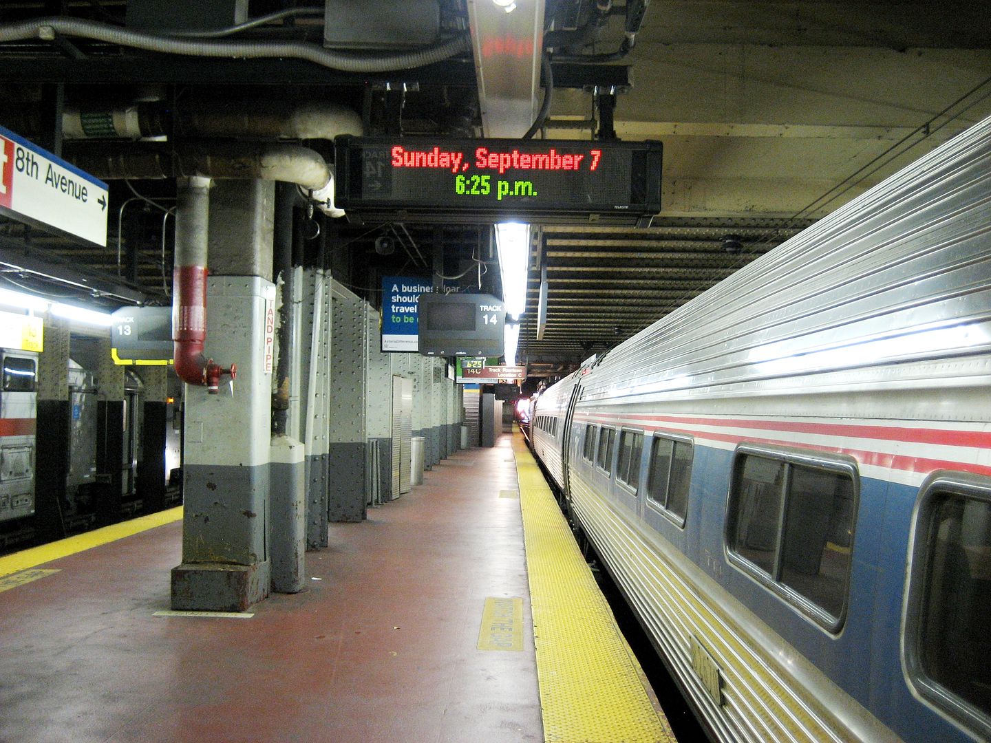 Long view of our train at Penn Station.