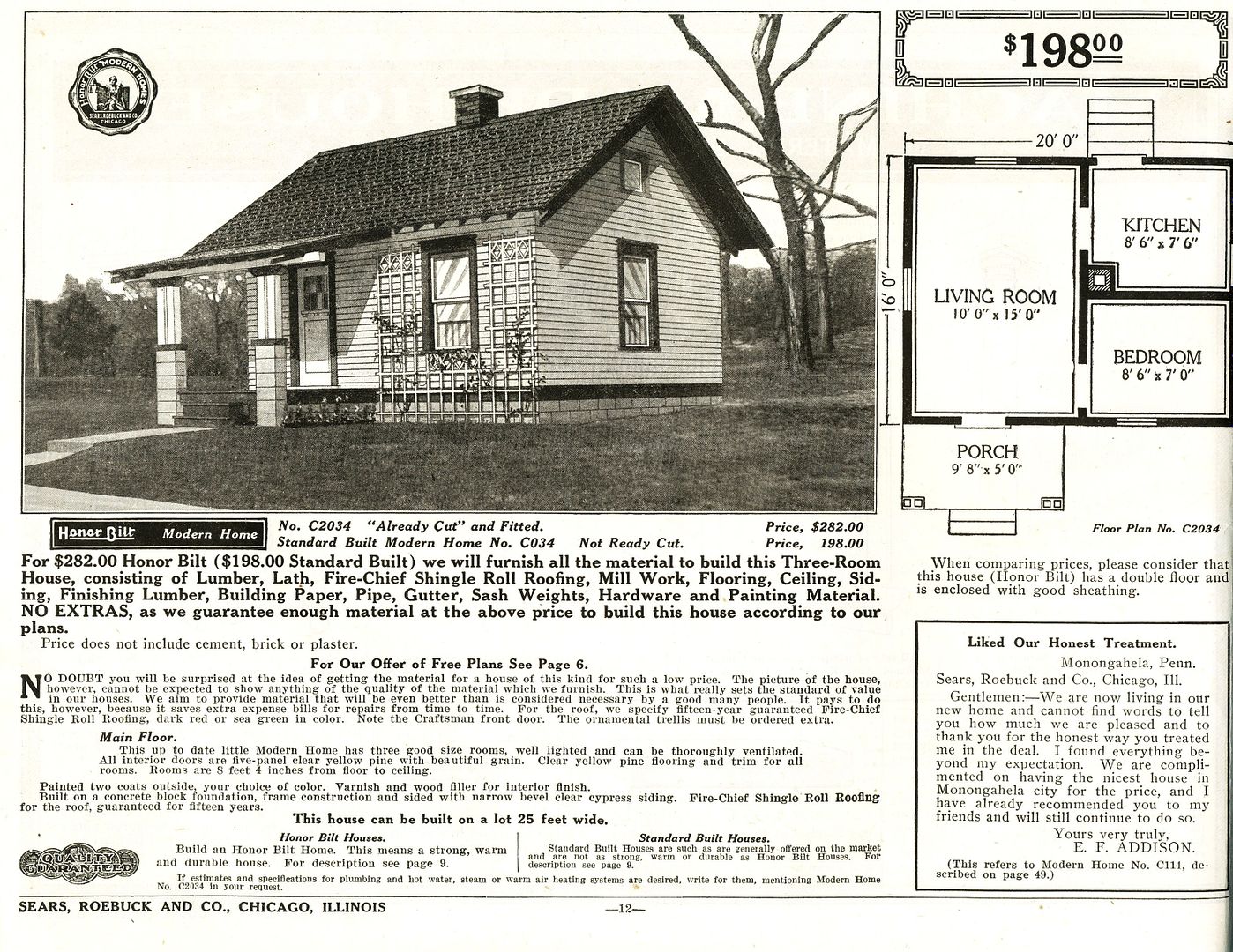 When many folks think of Sears Homes, they think of very modest designs, just like this. 