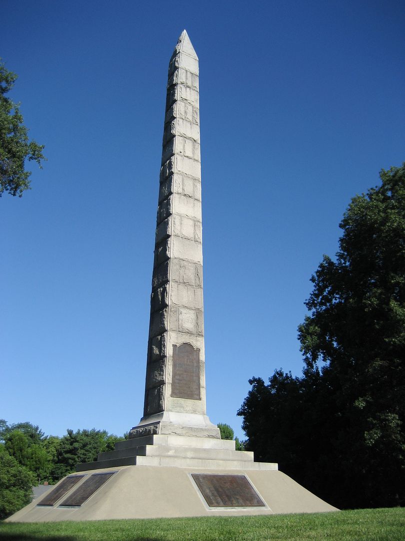 This 57-foot tall obelisk serves as a grave marker for the Confederate dead. 