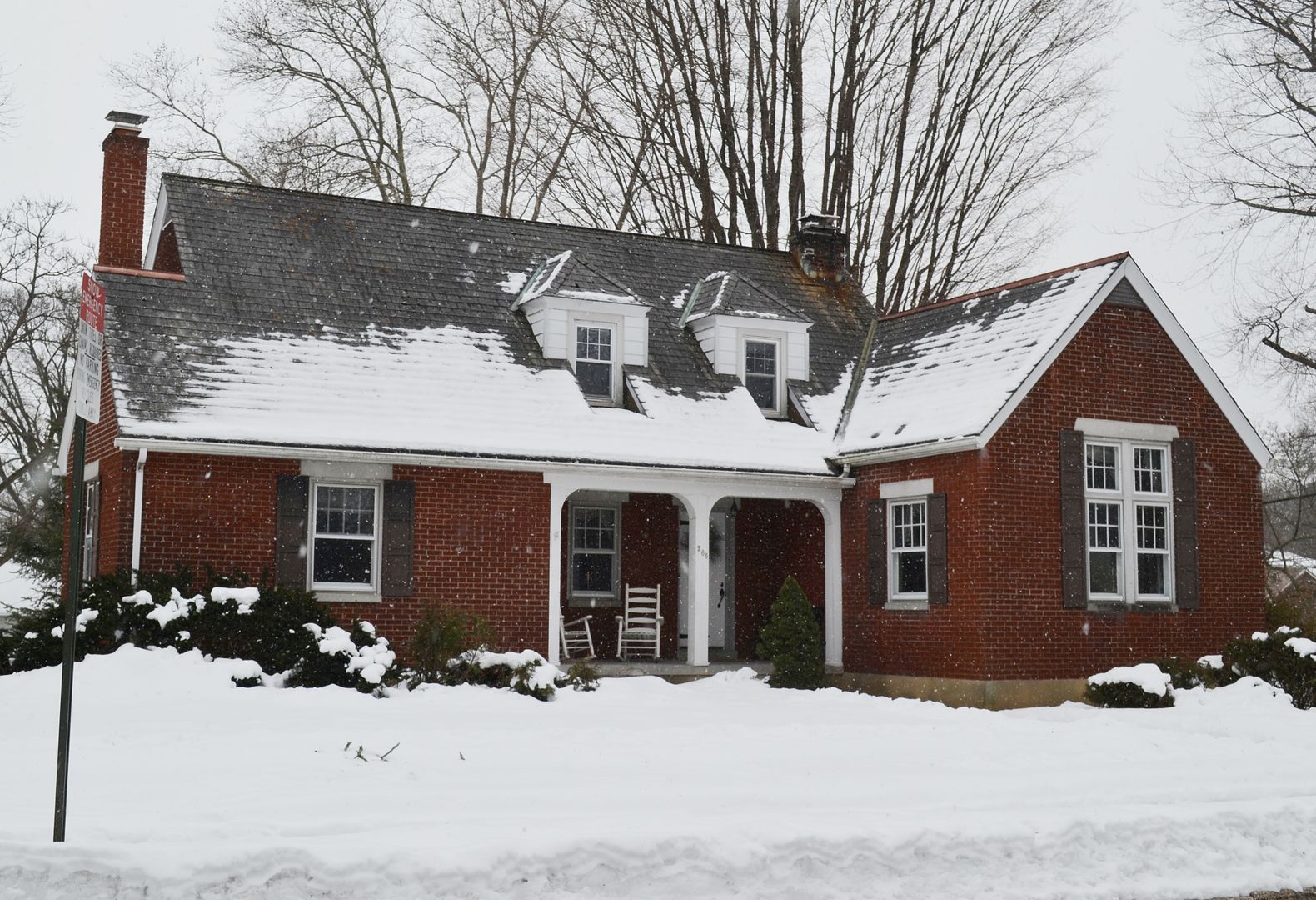 This demonstrates passion for old houses! Jennifer went out in the snow on Sunday to get good photos of this lovely old Sears kit home!