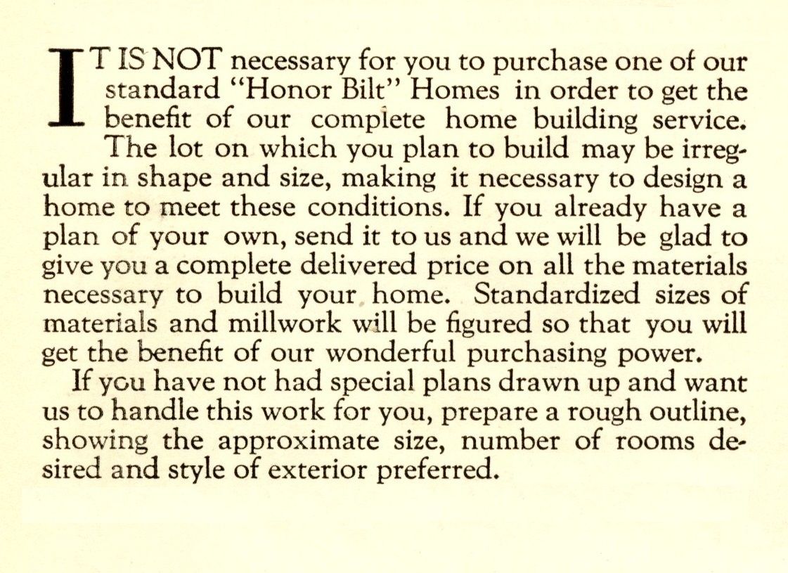 In the 1930s, Sears offered a variety of architectural services to their customers (and employees). 