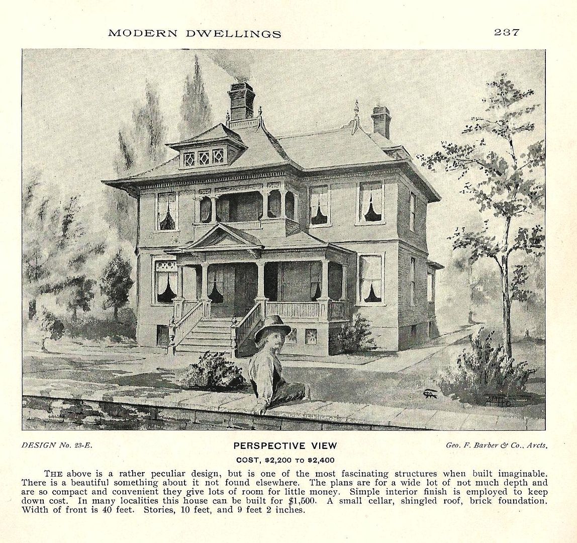 When Pat Spriggs and I were talking last week, she mentioned that there was a George Barber house in Riverview (part of Colonial Place/Riverview neighborhood, where I lived for four years). I was incredulous, as I thought Riverview was too new to have Barber houses but then...