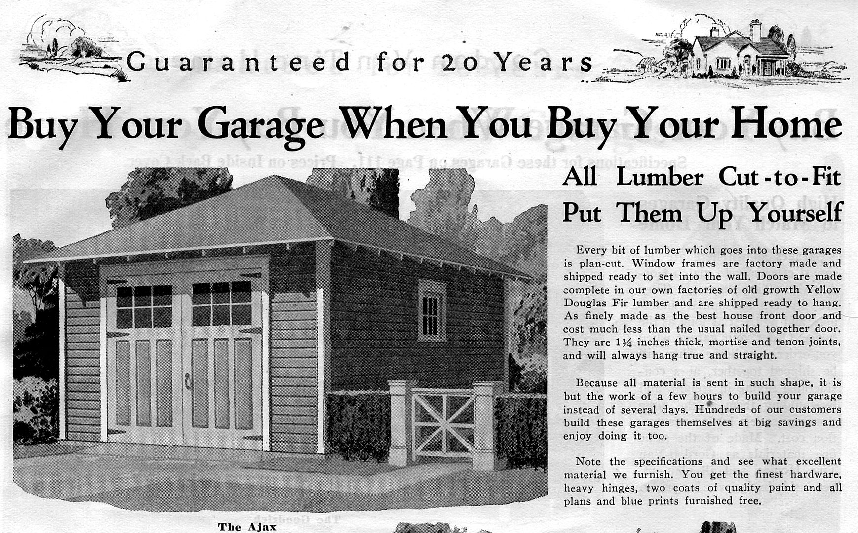 And tucked away behind the house is a Gordon Van Tine garage. 