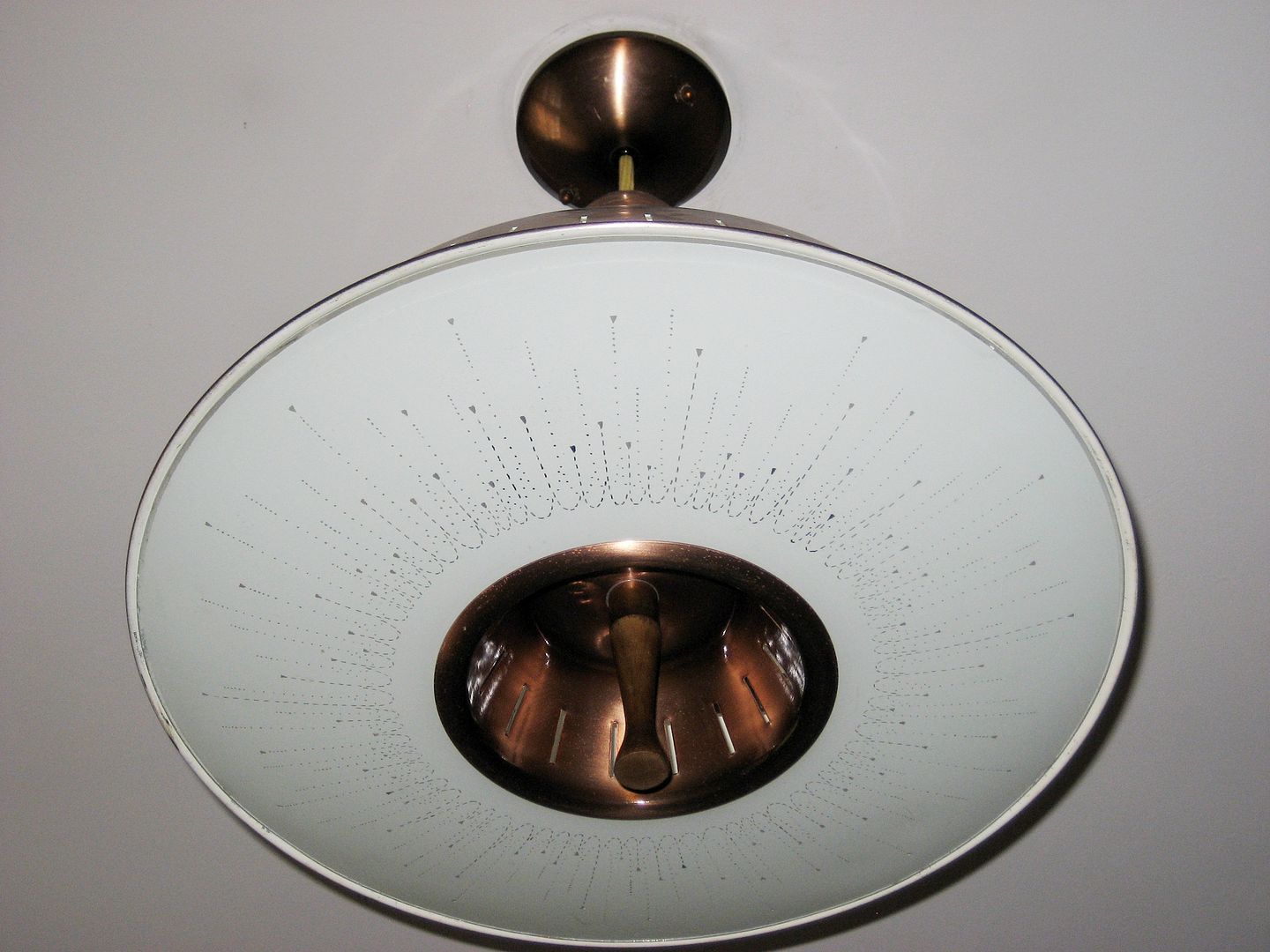 And it has a cool pattern on the glass shade!