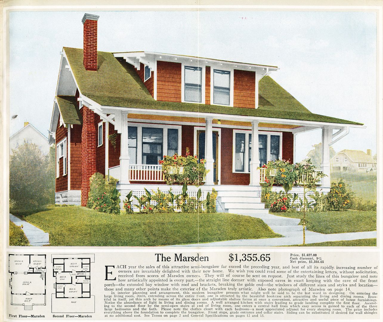 One of Aladdins best selling models was the Marsden (1916 catalog).