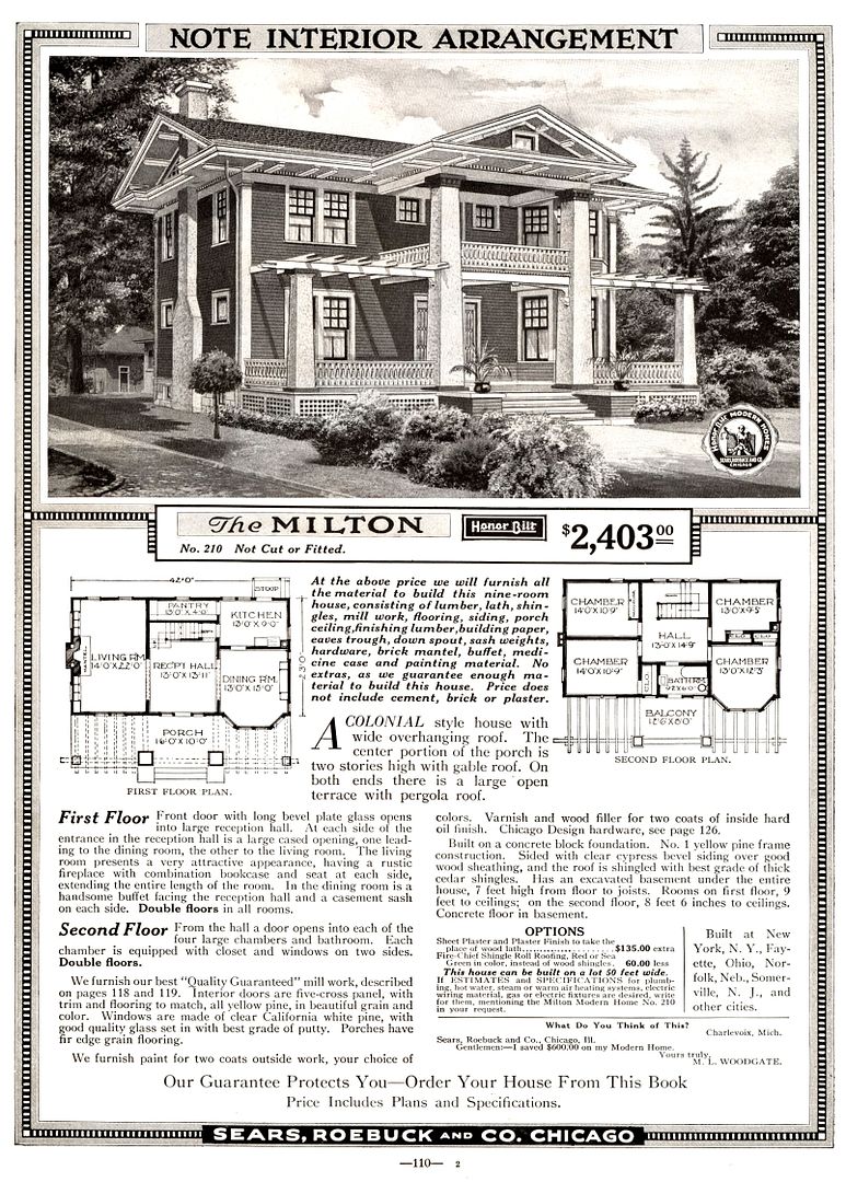 The Milton was one of Sears finest homes. 