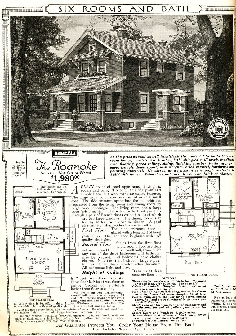 The Sears Roanoke is another distinctive Sears house (1921). 
