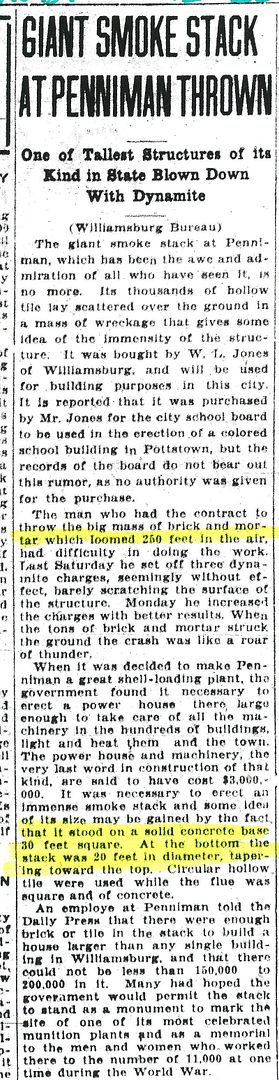 Heres what started the ball rolling. This article states that school superintendant W. L. Jones bought the bricks to use in the schoolhouse in Pottstown. 