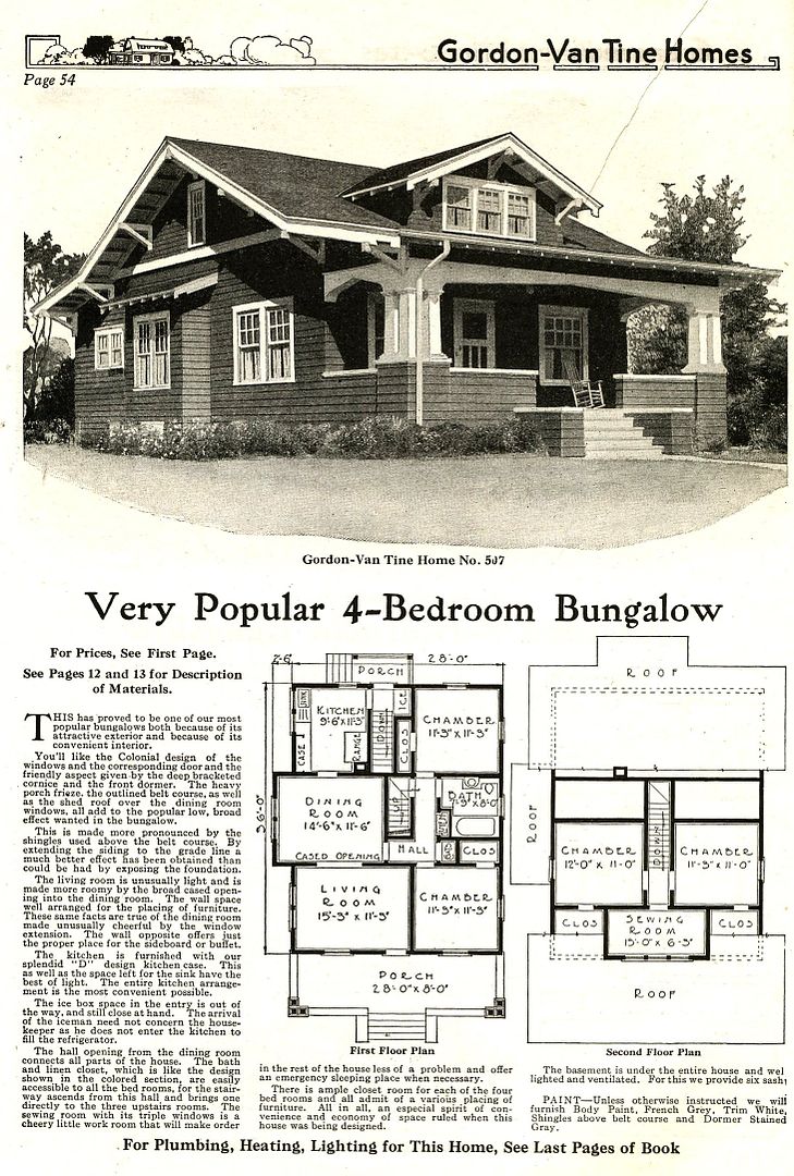 This classic Craftsman Style bungalow was a popular model for Gordon Van Tine.