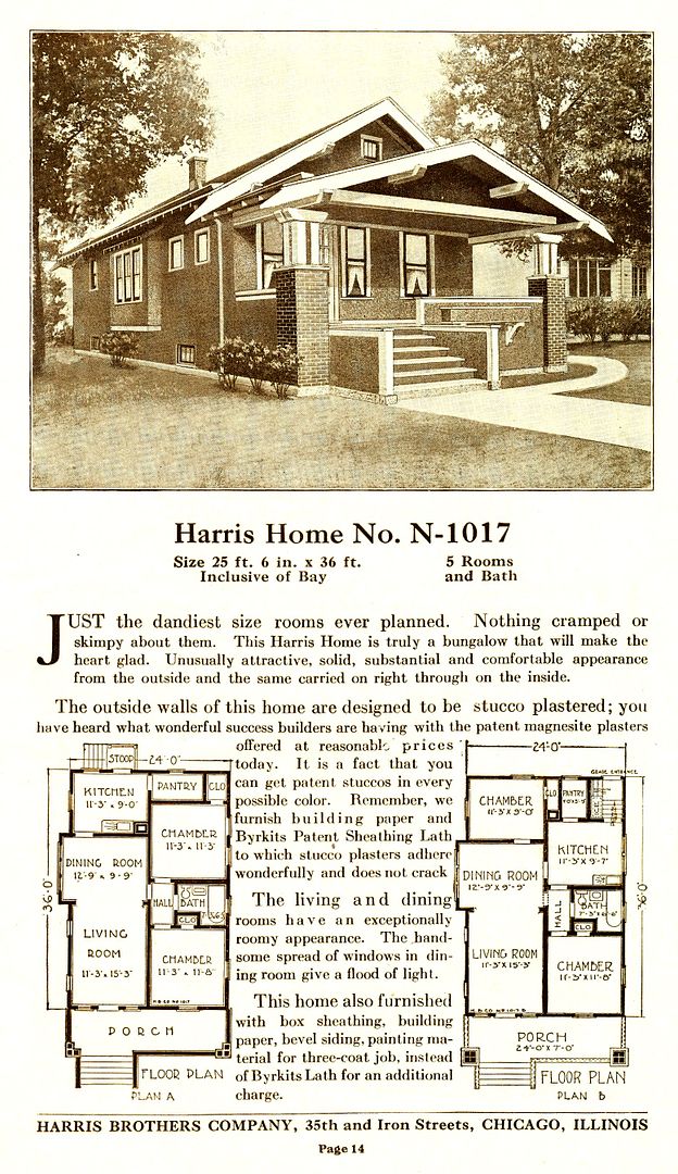 In addition to Sears, Gordon Van Tine and Aladdin, there was another national kit home company: Harris Brothers. They were based in Bay City (as was Aladdin), but Ive found a few Harris Brothers homes in Virginia. 