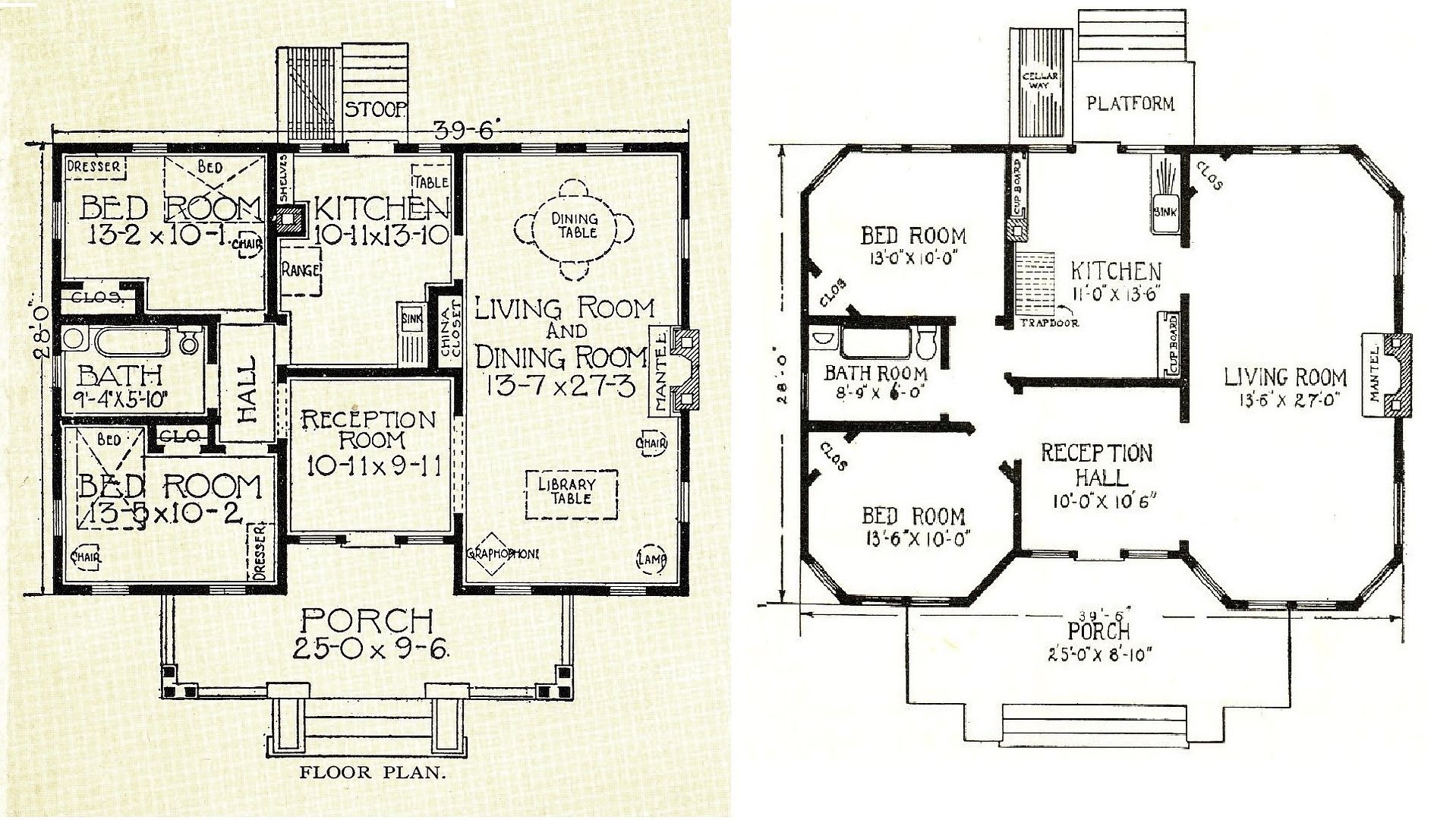 The two homes shared a floorplan that was very close. 