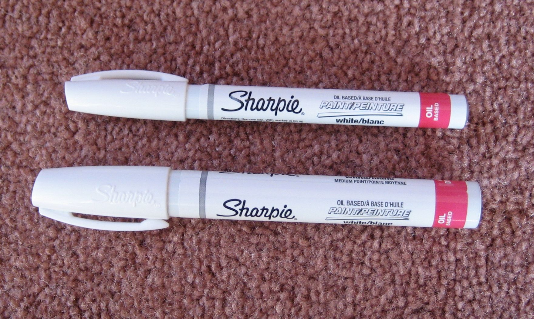 For the amoeba, I used these oil-paint sharpies (white).