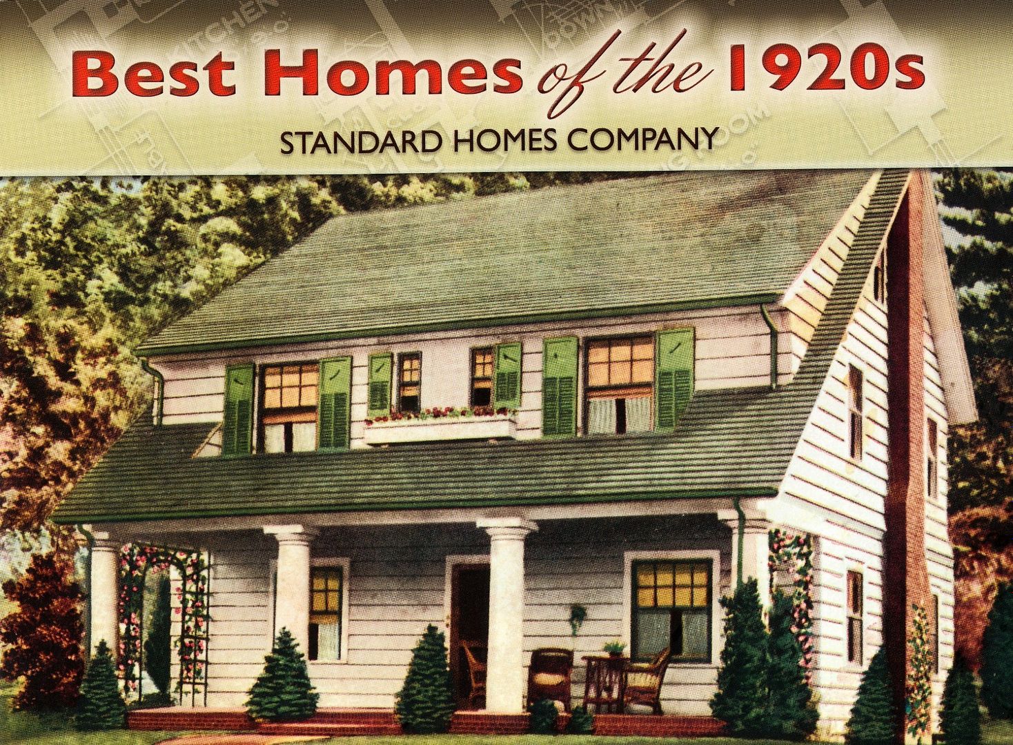 I found Bobs house in this reproduction of a 1920s Standard Home Plans catalog. I bought it a few years ago on Amazon. And I love that design on the front cover. 