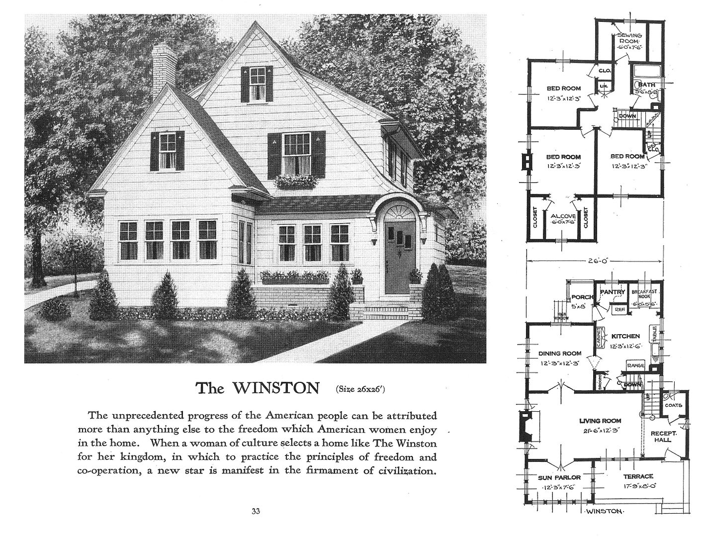 When I found this image in the Standard Homes Planbook (1920s), I thought, Poor guy. Hes got a plan book house and he thinks its a kit home. 