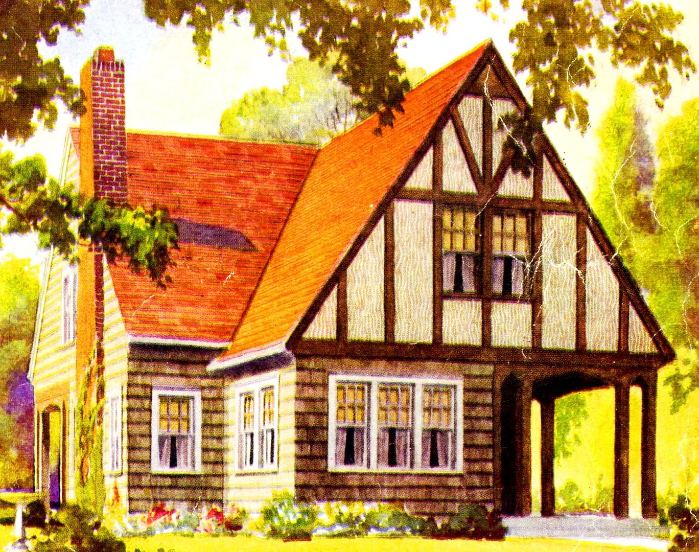 The Devonshire was one of those kit homes that was offered in the Wardway catalog, but not in the Gordon Van Tine catalog. It was on the cover of the 1931 (which was the last) Wardway catalog.