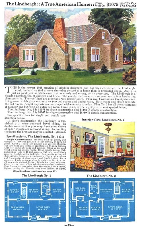 The Aladdin Madison was a very poplar house for Aladdin. In this graphic (1923 catalog), it was called The Lindbergh.