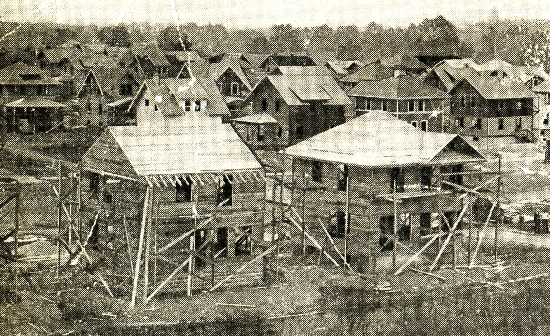Carlinville under construction, about 1918.